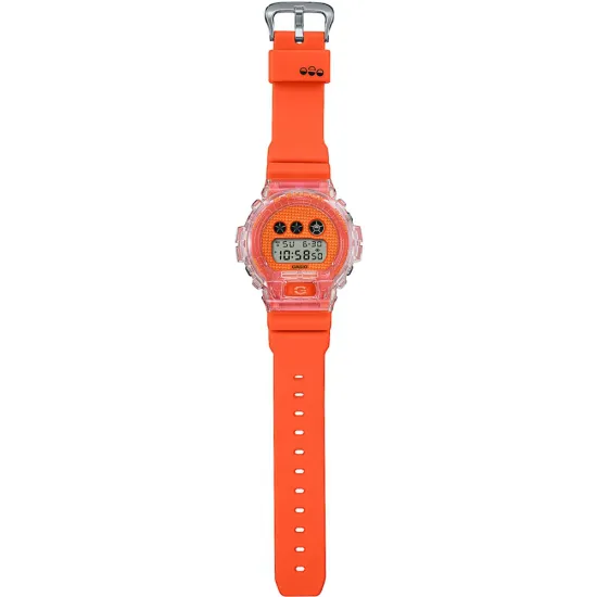 Casio G-Shock Classic 6900-Serie in Glückskugel orange mit Resinband DW-6900GL-4ER