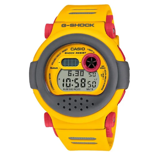 Casio G-Shock Classic Armbanduhr Digitaluhr mit gelben Resinband G-B001MVE-9ER