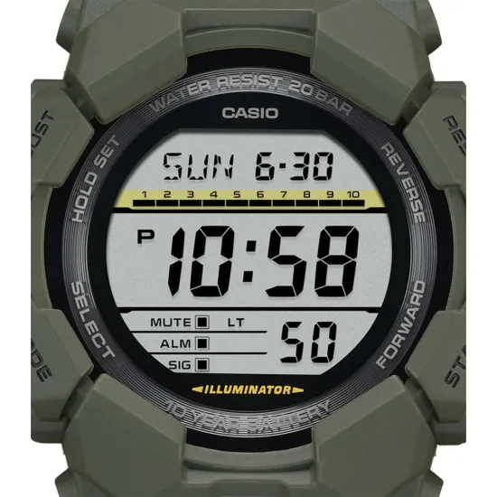 Casio G-Shock Classic digital Carbon Resinband grün GD-010-3ER