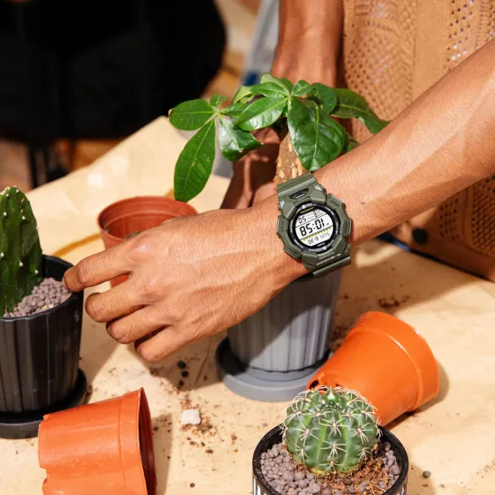 Casio G-Shock Classic digital Carbon Resinband grün GD-010-3ER