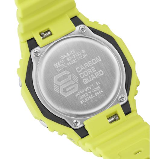 Casio G-Shock Classic Quarz Carbon Silikonband Neongelb GA-2100-9A9ER