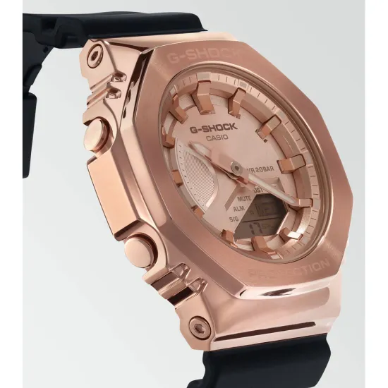 Casio G-Shock digital analog rosegoldfarben Resinband schwarz GM-S2100PG-1A4ER