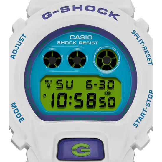 Casio G-Shock Digitaluhr weiss blau purple mit Resinband DW-6900RCS-7ER