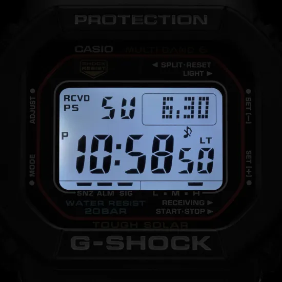 Casio G-Shock Funk Solaruhr mit schwarzen Resinband GW-M5610U-1ER