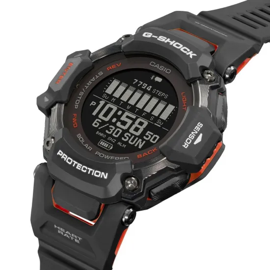 Casio G-Shock G-Squad Fitness Armbanduhr digital schwarz orange GBD-H2000-1AER