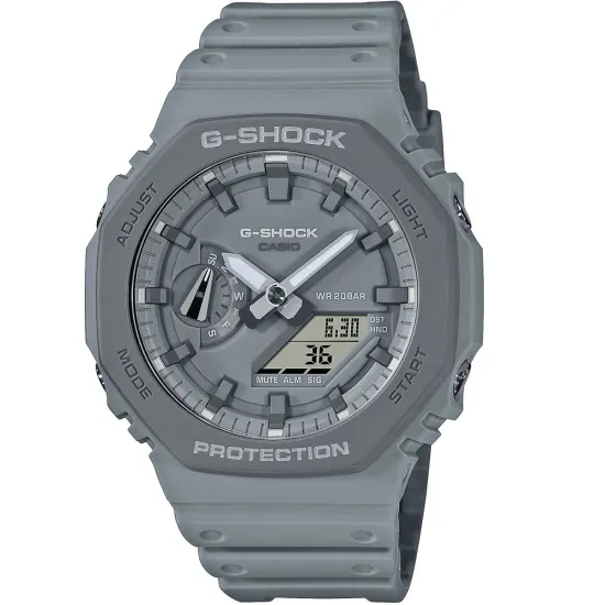 Casio G-Shock Herrenuhr digital analog mit grauem Resinband GA-2110ET-8AER