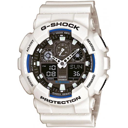 Casio G-Shock Protection sportliche Herrenuhr weiß schwarz blau