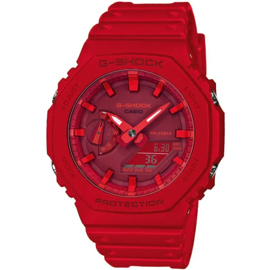 Casio G-Shock Protection Sportuhr analog digital rot GA-2100-4AER
