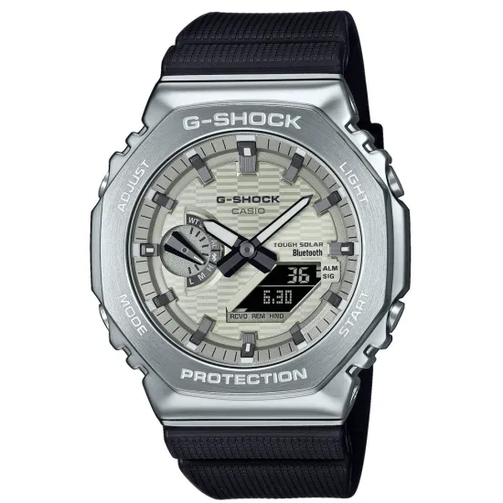 Casio G-SHOCK Solar Bluetooth champagne silberfarben schwarz GBM-2100A-8BER