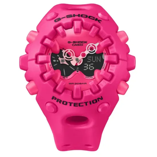 Casio G-SHOCK Sports Armbanduhr anadigi pinkfarben mit Resinband GA-V01A-4AER