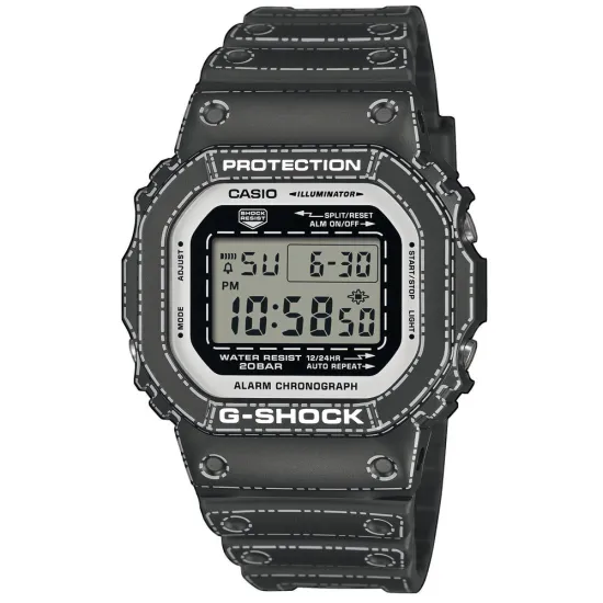 Casio G-Shock The Origin Origami eckig digital schwarz silber DW-5600RGM-1ER
