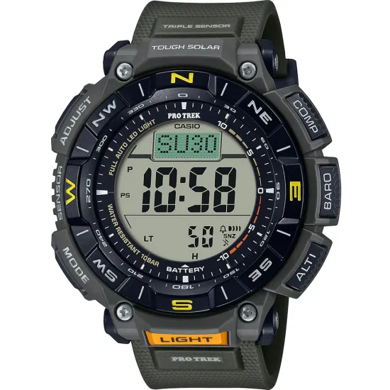 Casio Pro Trek Sport Solaruhr grün mit Resinband PRG-340-3ER