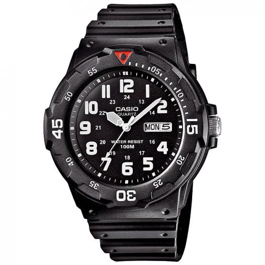 Casio Quarzuhr Armbanduhr schwarz weiss aus Kunststoff