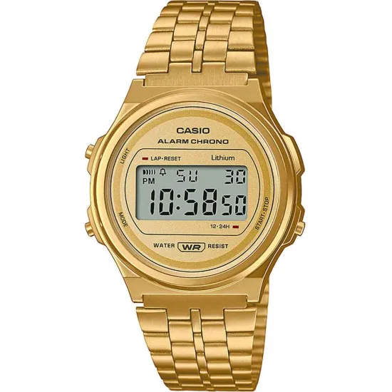 Casio Vintage Damenuhr goldfarben digital A171WEG-9AEF