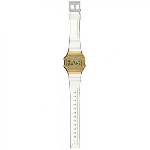 Casio Vintage Iconic Collection digital goldfarben mit transparentem Armband A168XESG-9AEF