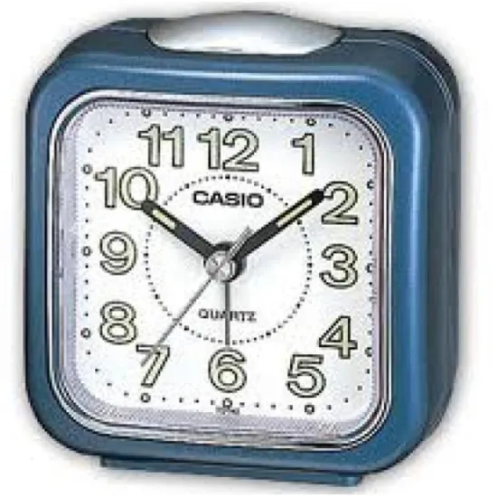 Casio Wecker mit lumineszierenden Zeigern blau TQ-142-2EF