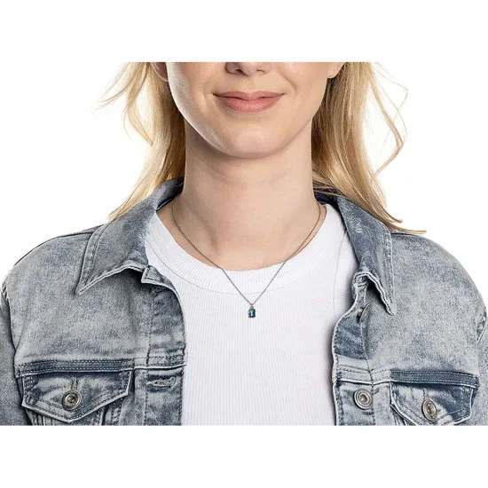 CIAO! BY LEONARDO Halskette Sophia Edelstahl Anhänger blau 42 cm 024473