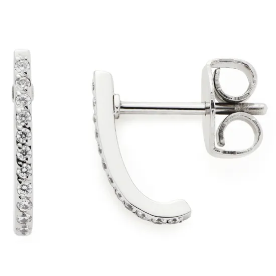 CIAO! BY LEONARDO Ohrstecker Creole Miri CIAO Edelstahl mit Zirkonia-Steinen 021822