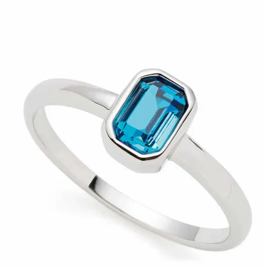 CIAO! BY LEONARDO Ring Sophia Edelstahl mit blauem Stein Größe 57 024503