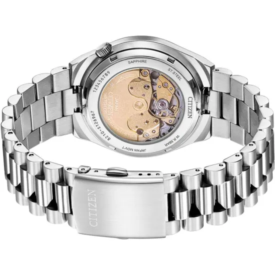 Citizen Automatik Herrenuhr Tsuyosa Collection silberfarben dunkelblau NJ0151-88L