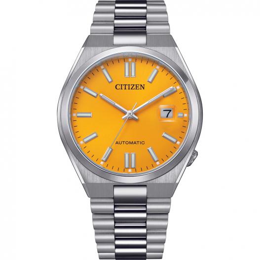 Citizen Automatik Herrenuhr Tsuyosa Collection silberfarben gelb NJ0150 -81Z
