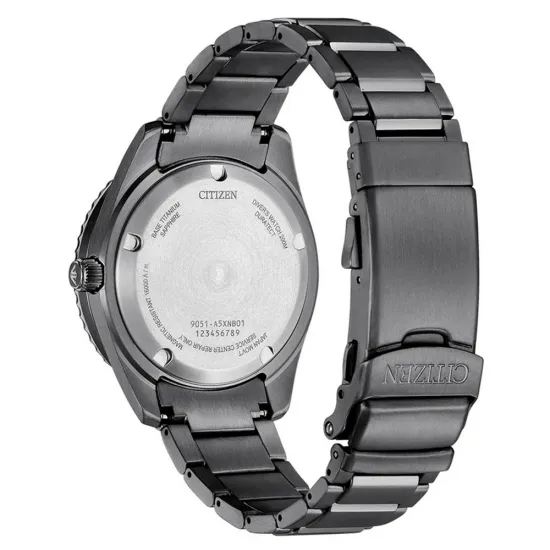 Citizen Automatik Taucher Herrenuhr Marine Promaster Titan schwarz grau NB6025-59H