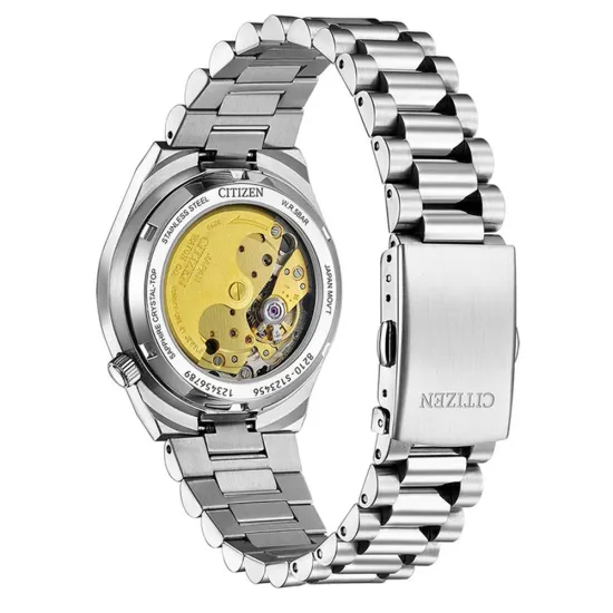 Citizen Automatikuhr Tsuyosa midsize 37 mm silberfarben mit rosa Zifferblatt NJ0200-50Z