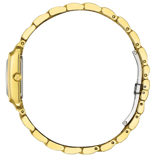 Citizen Damenuhr Eco Drive Edelstahl goldfarben Zifferblatt perlmutt EW5602-81D