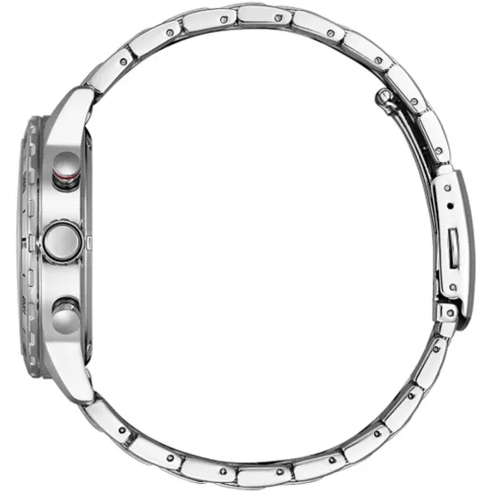 Citizen Eco Drive Herren-Chronograph Stahl Zifferblatt blau AT 2520-89L