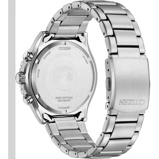 Citizen Eco Drive Herrenuhr Aqua Chronograph Edelstahl schwarz AT2568-82E