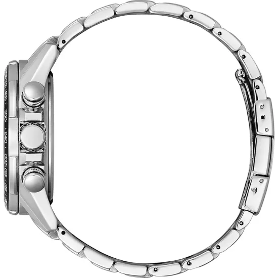 Citizen Herrenuhr Funk Solar Eco Drive Edelstahl silberfarben schwarz  CB5914-89E