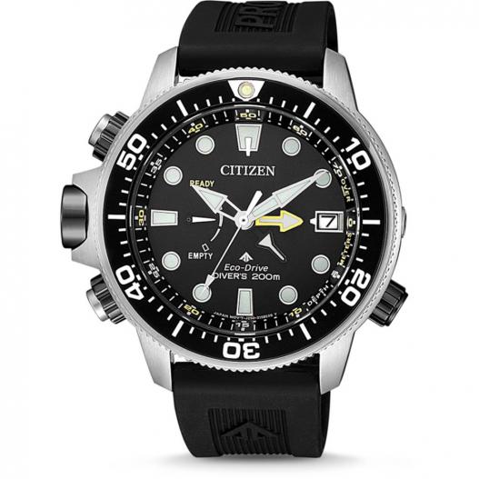Citizen Herrenuhr Promaster Diver mit schwarzen Silikon-Armband BN2036-14E
