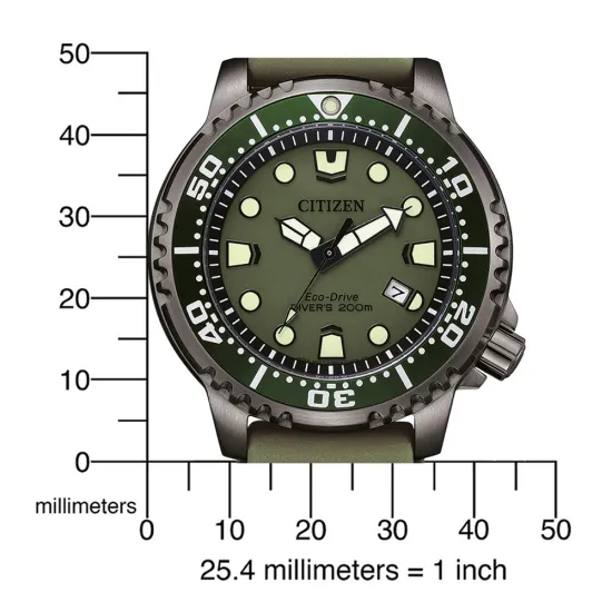Citizen Herrenuhr Promaster Taucheruhr Solar Edelstahl olivgrün BN0157-11X