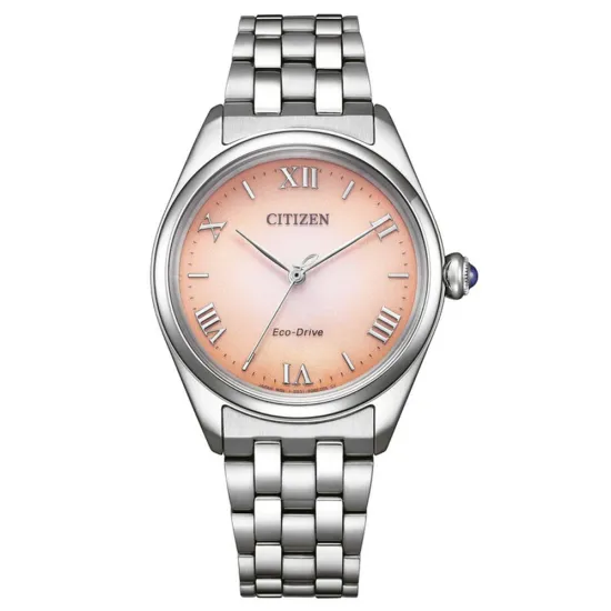 Citizen L Damenuhr Eco-Drive Solar mit kupferfarbenem Zifferblatt EM1140-80X