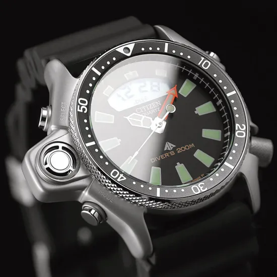 Citizen Promaster Aqualand Diver Taucheruhr mit schwarzem Urethanband JP2000-08E