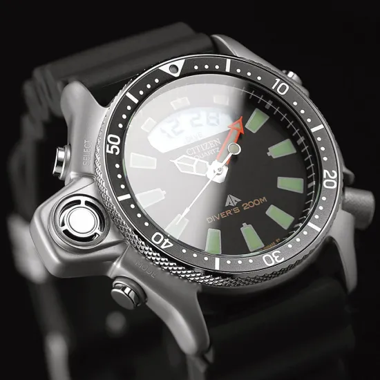 Citizen Promaster Aqualand Diver Taucheruhr mit schwarzem Urethanband JP2000-08E