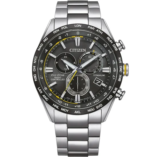 Citizen Promaster Funk Solar Eco Drive Titan Chronograph silberfarben CB5947-80E