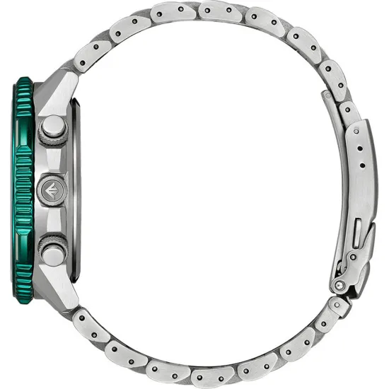 Citizen Promaster Sky ChronoTaucheruhr Eco Drive Funk analog stahl grün CB5004-59W