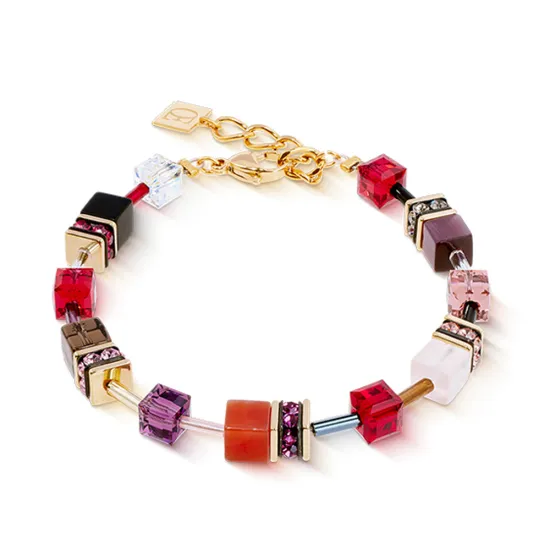 Coeur de Lion Armband GeoCube Iconic Precious Festive rot 4905/30-0316