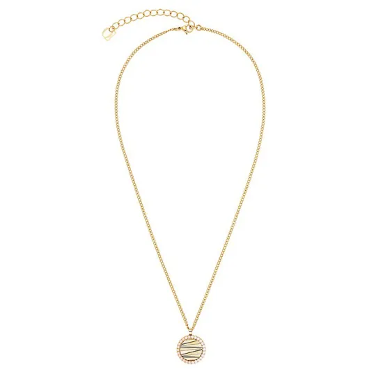 Coeur de Lion Halskette Edelstahl goldfarben Anhänger mit Zirkonia 2058/10-1016