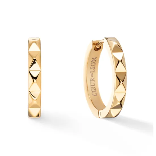 Coeur de Lion Ohrringe Creole Spike Edelstahl goldfarben 0135/21-1600