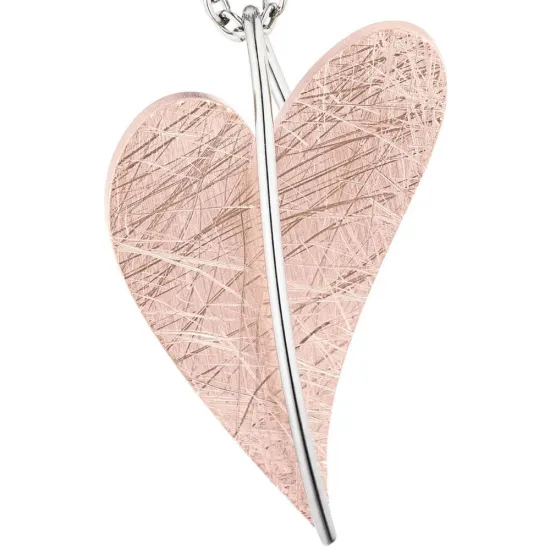 Ernstes Design Anhänger Edelstahl Herz rosegoldfarben AN207