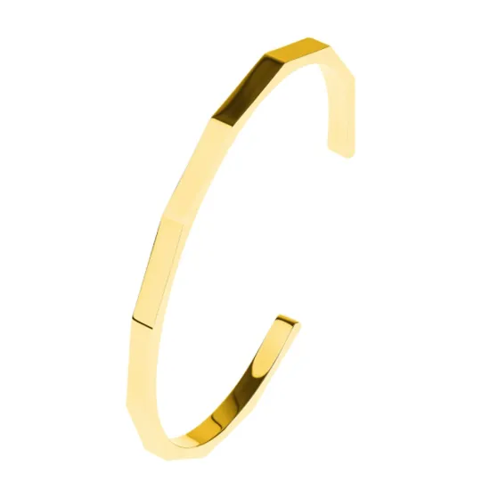 Ernstes Design Armspange Edelstahl poliert IP goldfarben 4 mm A578.GR