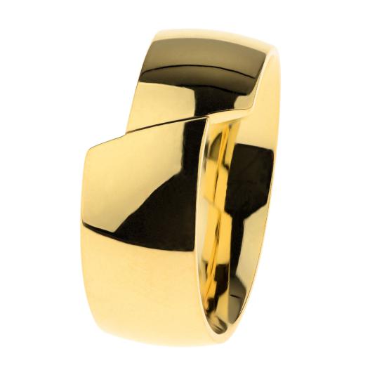 Ernstes Design Ring Gr. 56 Edelstahl poliert goldfarben R739.56
