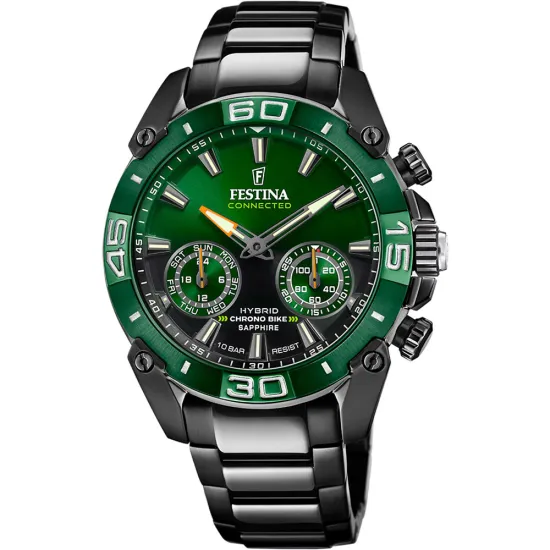 Festina Chrono Bike Connected Herrenuhr Special Edition grün mit Wechselband F20548/2
