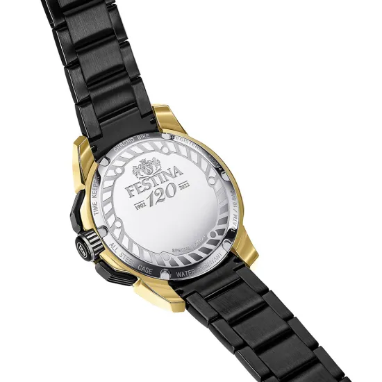 Festina Chrono Bike Herrenuhr Chronograph Special Edition schwarz goldfarben F20644/1