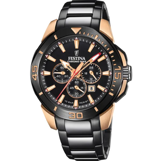 Festina Chrono Bike Herrenuhr Special Edition schwarz rosegoldfarben F20645/1