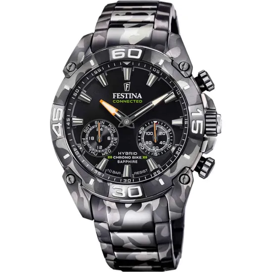 Festina Connected Hybrid Smart Chrono Bike 2021 schwarz Camouflage F20545/1