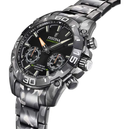 Festina Connected Hybrid Smart Chrono Bike 2021 schwarz Camouflage F20545/1