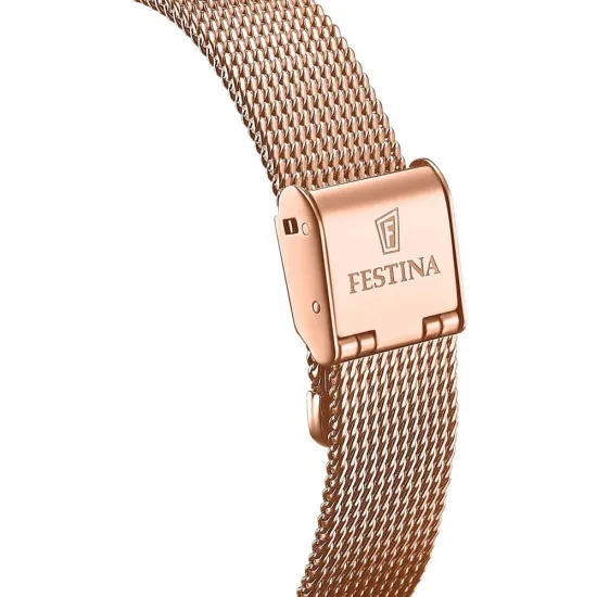 Festina Damenuhr Automatik Skelett aus Edelstahl rosegoldfarben F20628/2